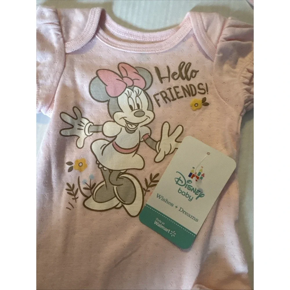 Baby girl clothes, 6-9 months, Disney Baby Minnie 4 piece set